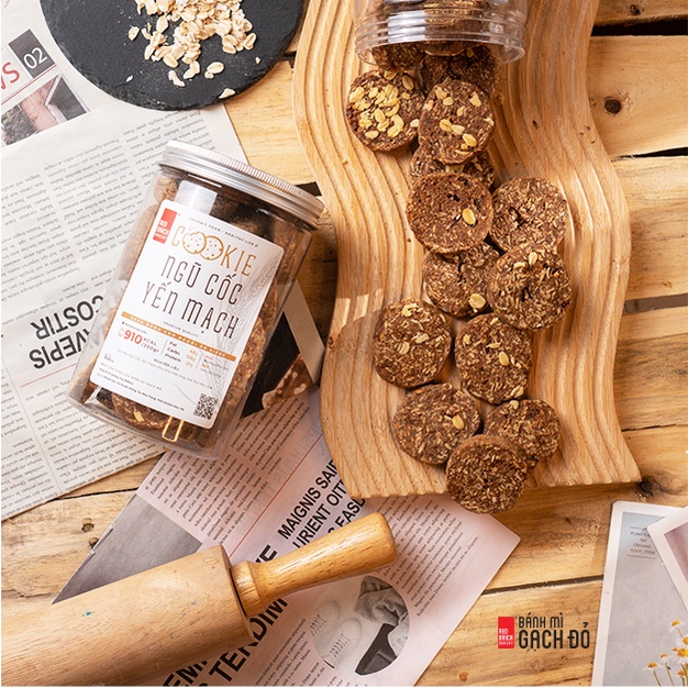 Bánh Cookie Ngũ Cốc Yến Mạch 300g, Không Đường, Không Bột Mì, Ít Calo, Giàu Dinh Dưỡng